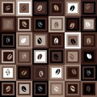 Geometric coffee pattern