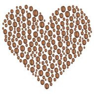 coffee beans in the shape of heart N2