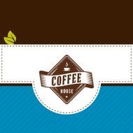 Vector coffee label N6