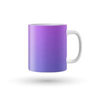 Color mug on white background