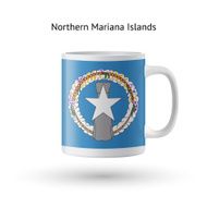 Northern Mariana Islands flag souvenir mug on white background