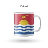Kiribati flag souvenir mug on white background