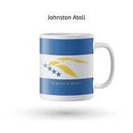 Johnston Atoll flag souvenir mug on white background