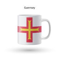 Guernsey flag souvenir mug on white background