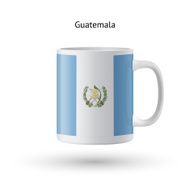 Guatemala flag souvenir mug on white background