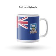 Falkland Islands flag souvenir mug on white background