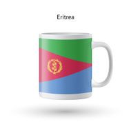 Eritrea flag souvenir mug on white background