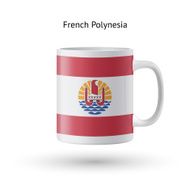 French Polynesia flag souvenir mug on white background