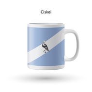 Ciskei flag souvenir mug on white background