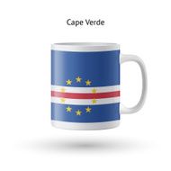 Cape Verde flag souvenir mug on white background