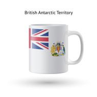 British Antarctic Territory flag souvenir mug on white