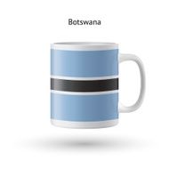 Botswana flag souvenir mug on white background