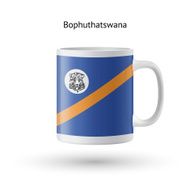 Bophuthatswana flag souvenir mug on white background