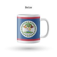 Belize flag souvenir mug on white background