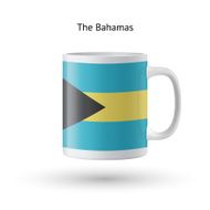 Bahamas flag souvenir mug on white background