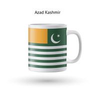 Azad Kashmir flag souvenir mug on white background