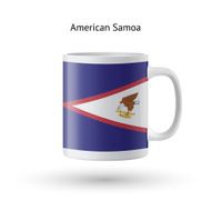 American Samoa flag souvenir mug on white background