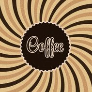 Coffee abstract hypnotic background vector illustration