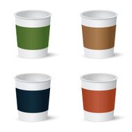 Set of paper coffee cups