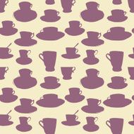 seamless vector pattern with teacups
