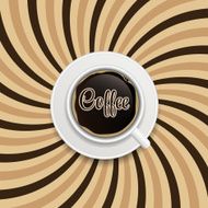 Coffee abstract hypnotic background vector illustration N8