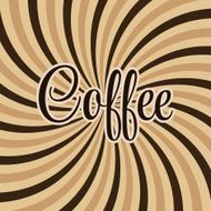 Coffee abstract hypnotic background vector illustration N11