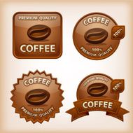 coffee glossy labels