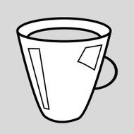 vector glass cup