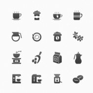 Coffee vector symbol icon set