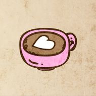 Cappuccino on Grunge Background