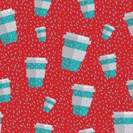 seamless coffee cup pattern