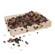 Lot of Coffee Beans in Wooden Container