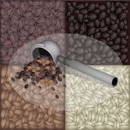 Filter for Machine With Coffee Bean Background