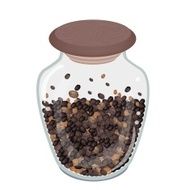 Various Kind of Roasted Coffee Beans in Glass Bottle