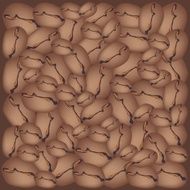 Macro Shot of Raw Roasted Coffee Beans Background