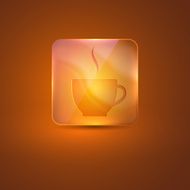 glass icon with coffee cup