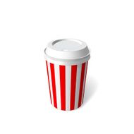 red paper cup blank template vector