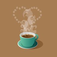 Green cup of coffee N2