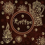 Vintage coffee pattern N2
