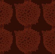 Coffee tree with beans pattern