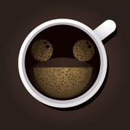 Cup of coffee with foam shape N3