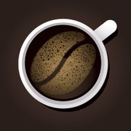 Cup of coffee with foam shape N4