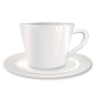 White cup with saucer