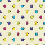 Drinking Mugs Seamless Background N2