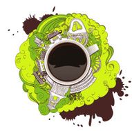 Coffee and the City drawing