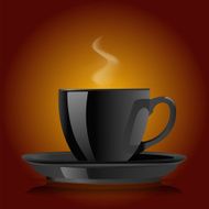 black cup of coffee