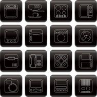 Line Home and Office Equipment Icons