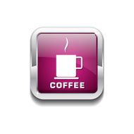 Coffee Sign Pink Vector Icon Button N2