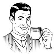 Vintage Man with Coffee