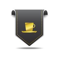 Mug Sign golden Vector Icon Design N4
